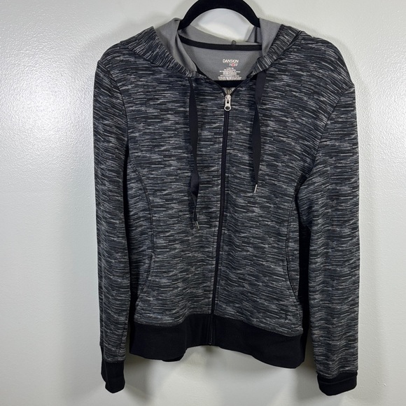 Danskin Black and Gray Women's Hoodie Jacket - Picture 1 of 8